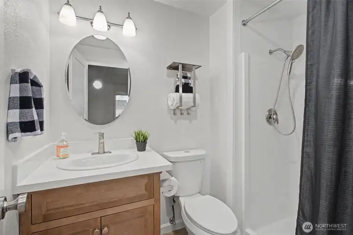 3/4 Bath, attached to primary bedroom.