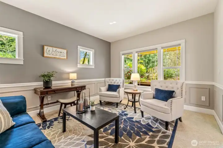 Living room off foyer.