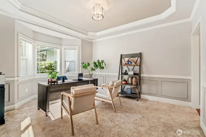 Formal dining room used as an office currently.