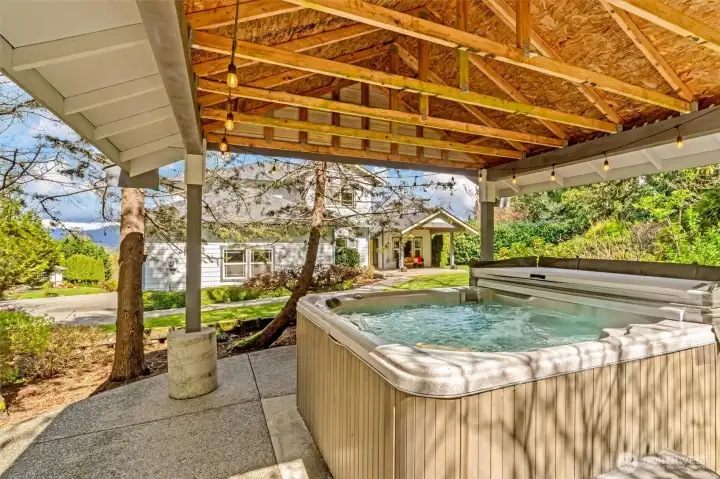 Hot tub cabana.