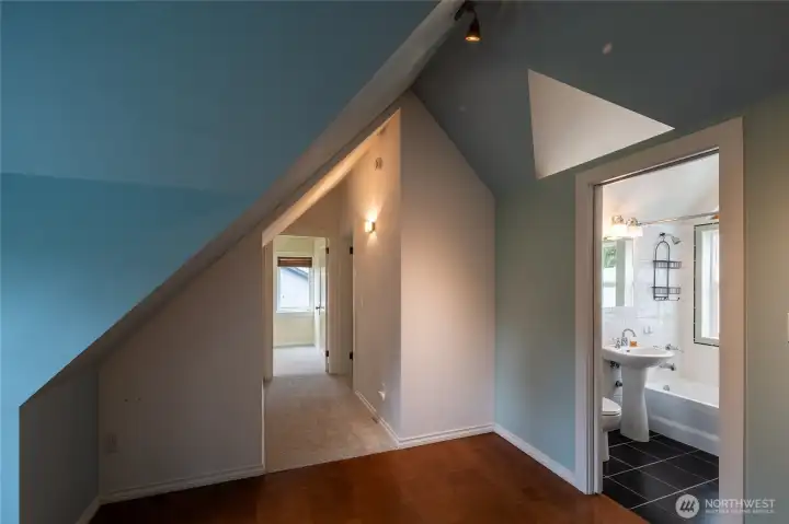 Leading to upper bedrooms