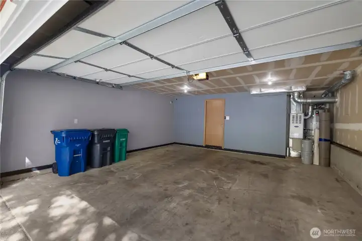 Ample garage space
