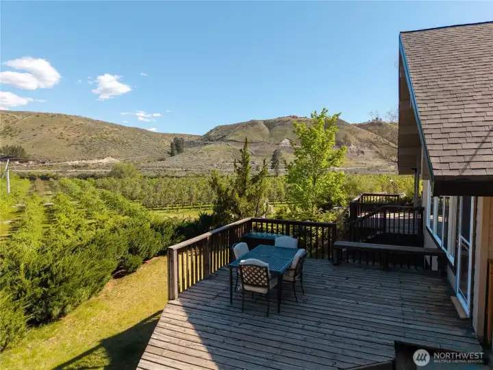 Deck looking toward orchard & River