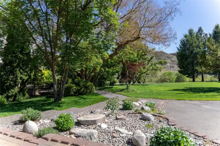 Beautiful, mature landscaping