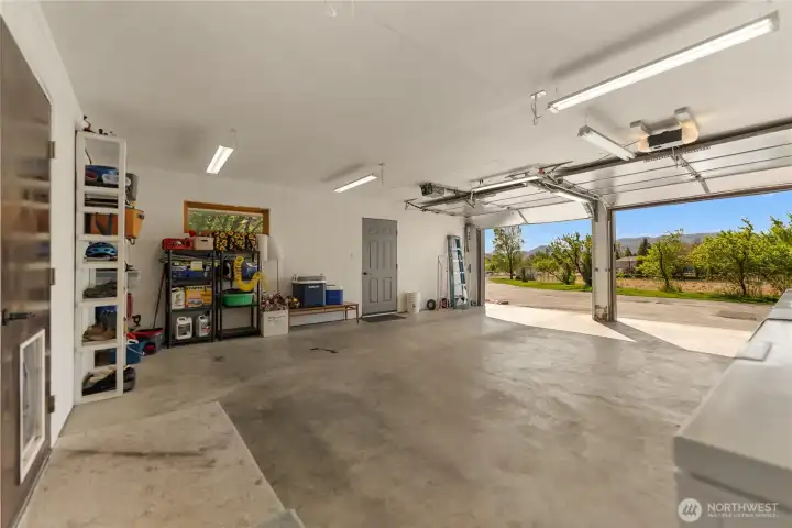 Large double car attached garage