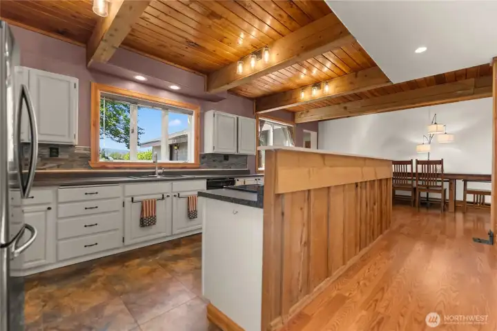 Kitchen - view toward driveway/garage