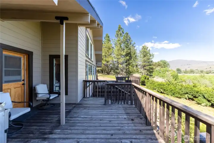 Partially covered deck