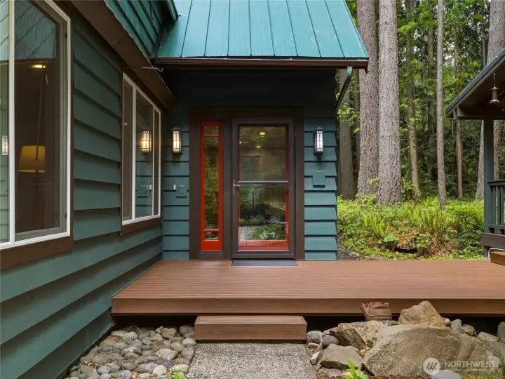 Main Entrance and trex deck