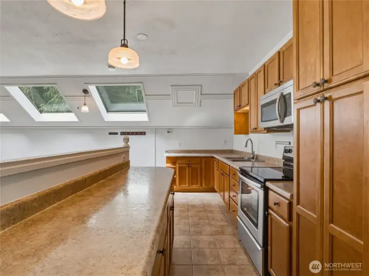 Carriage house kitchen area