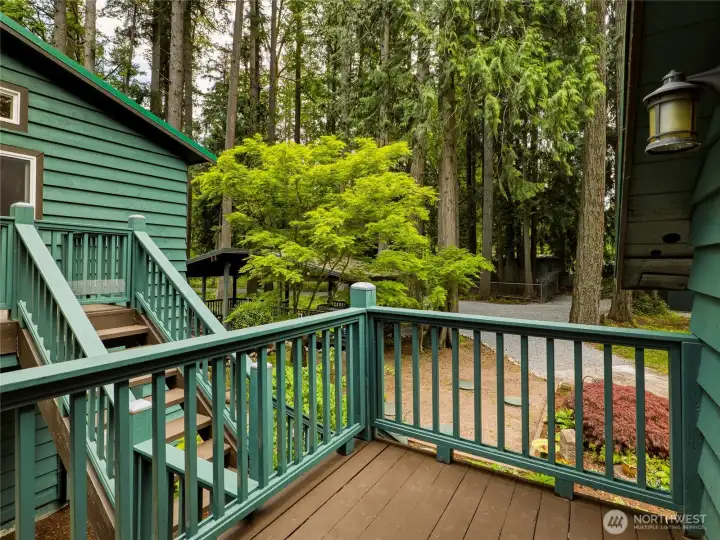 Deck from Primary Bedroom towards Carriage House
