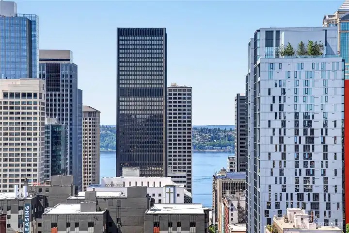 Gorgeous views abound from the rooftop deck.