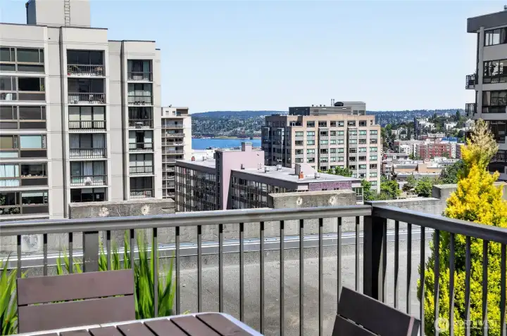 Gorgeous views abound from the rooftop deck.