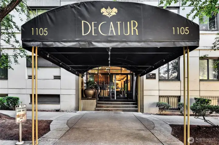 Welcome to the Decatur, located on a tree-lined street in the First Hill neighborhood.