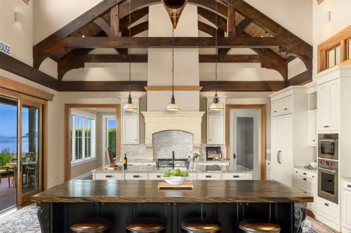 Two kitchen islands and stools for guest to mingle with the chef! OR take a seat outside and take in all the beauty of the PNW .... Island living. Two kitchen islands and stools for guest to mingle with the chef! OR take a seat outside and take in all the beauty of the PNW .... Island living.