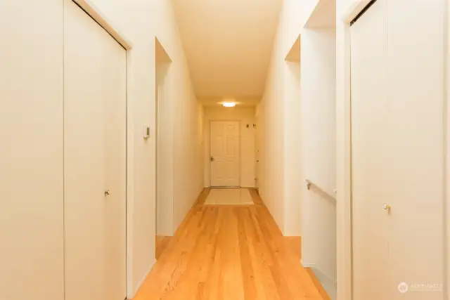 Main Entry - Skylights & Hardwood Floors