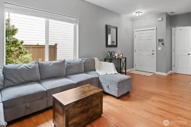 Living room and front door