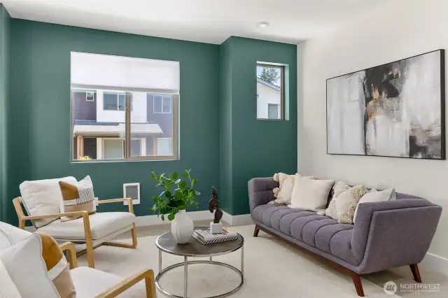 Landing area upstairs great for a TV room, office or.....?
