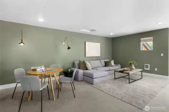 Upstairs is a large bonus area that leads out to a roof top deck
