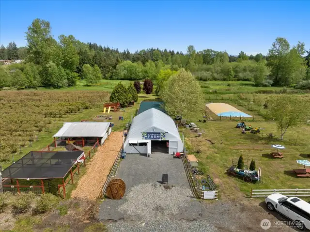 Set back from the main road, nestled between all of the blueberry bushes.