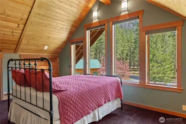 Bedroom designed to capture the dramatic Goat Wall