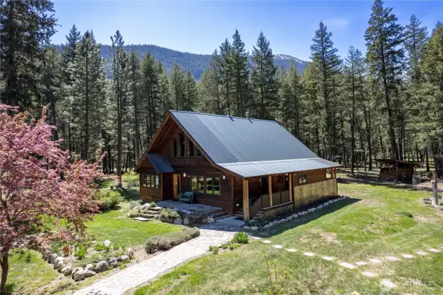 Covered entry accommodates an active lifestyle