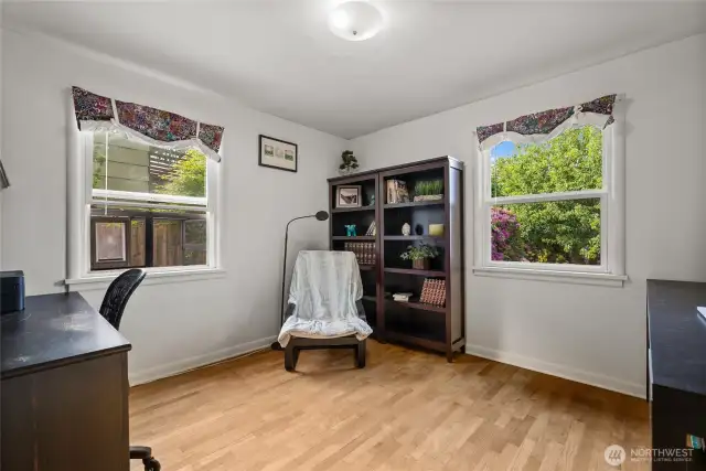 2nd bedroom has catio outside the window