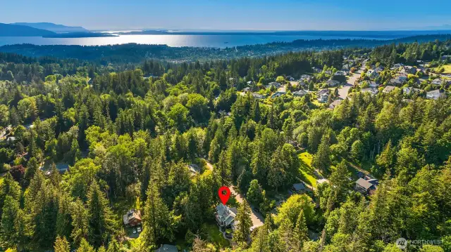 Looking west from the property highlights the home's setting near Bellingham Bay, the San Juan Islands, and Vancouver Island. It's a daily reminder of the beauty and richness of the Pacific Northwest lifestyle, where forested trails, mountain biking, lake paddling, and saltwater adventures are all within reach. Nestled in a quiet, neighborhood yet just minutes from town, 4714 Willis St. offers the rare blend of seclusion and accessibility. Whether you're drawn to sunset views, outdoor recreation, or simply a slower, nature-connected pace of life, this incredible home captures the essence of living in Bellingham.