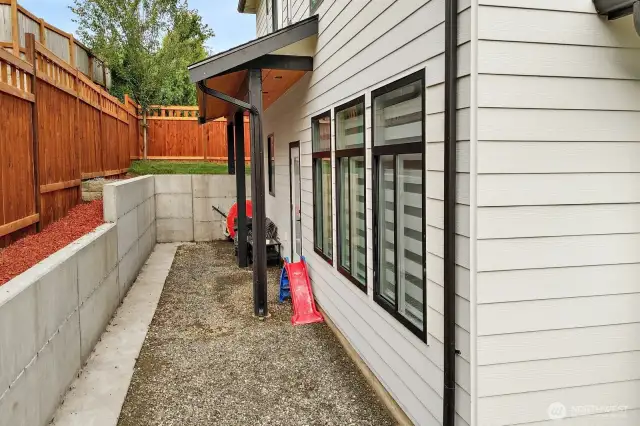 behind house