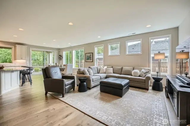Windows and sunlight galore in this south facing home