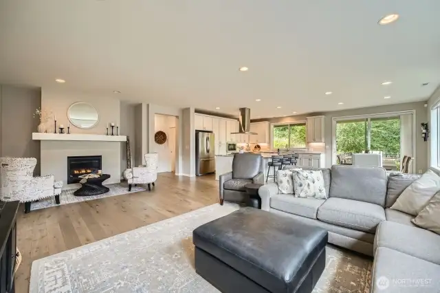 Gas Fireplace sitting area for cozy winter days