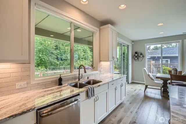 great outdoor views from kitchen