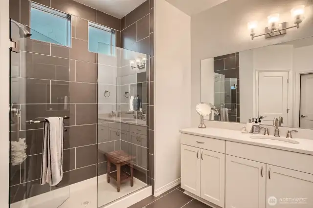 large walk in shower