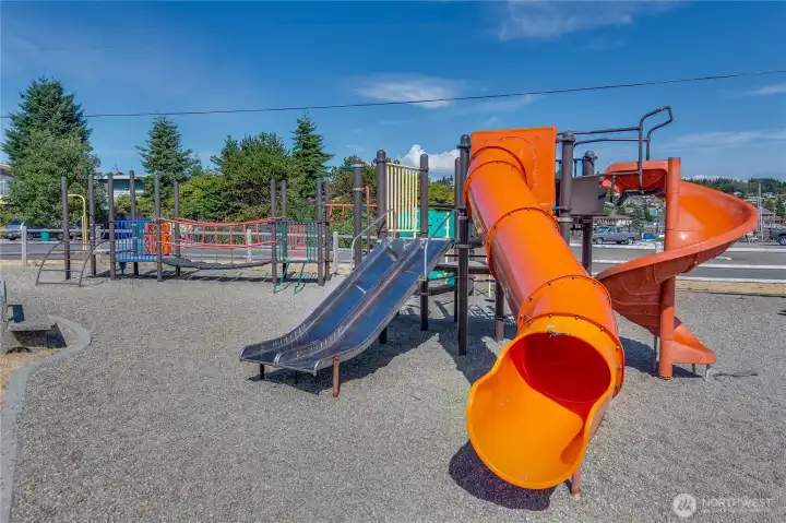 The playground outside the clubhouse.