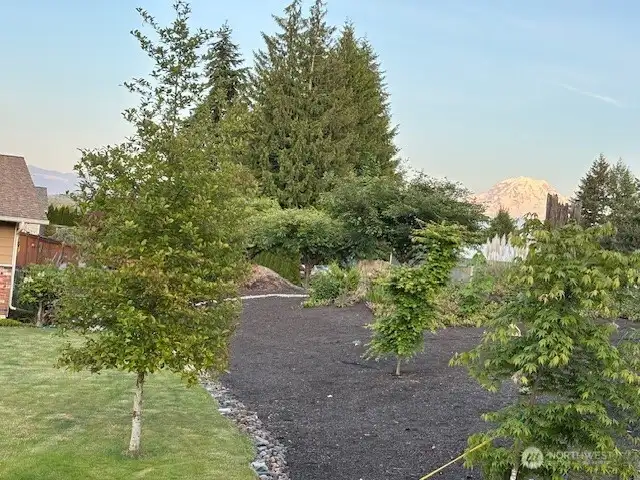 You can see Mt Rainier from the front yard. Another reminder of how peaceful it is.