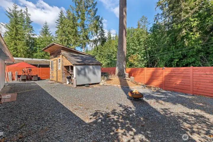 Spacious backyard ready for a garden