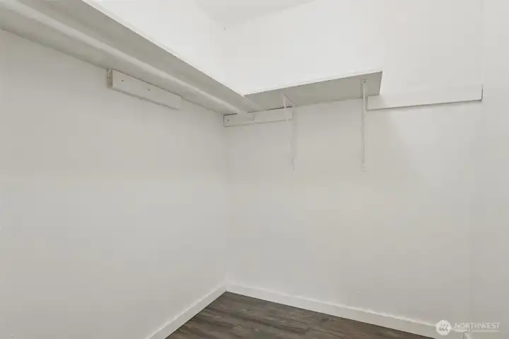 Buy the shoes! This closet has ample space for all of your favorite pieces.