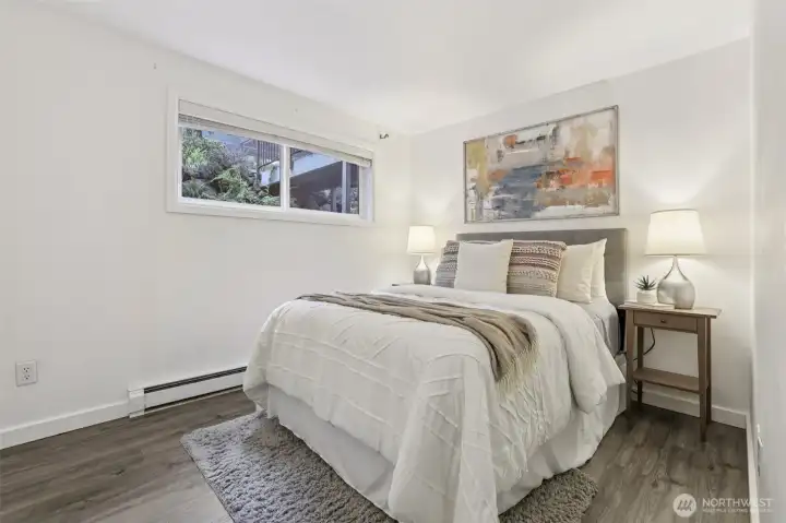 The second bedroom is nice and spacious - great for guests or a home office!