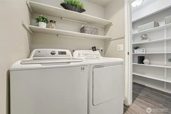 In-unit washer/dryer are included in the sale.