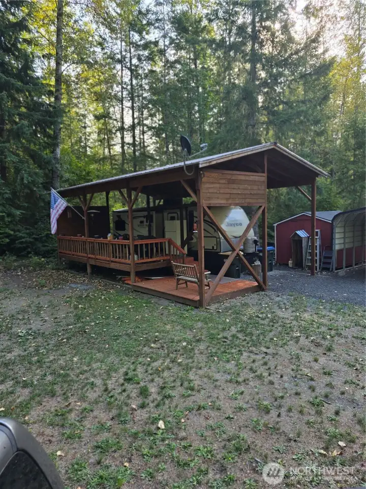 Covered Porch With Electricity