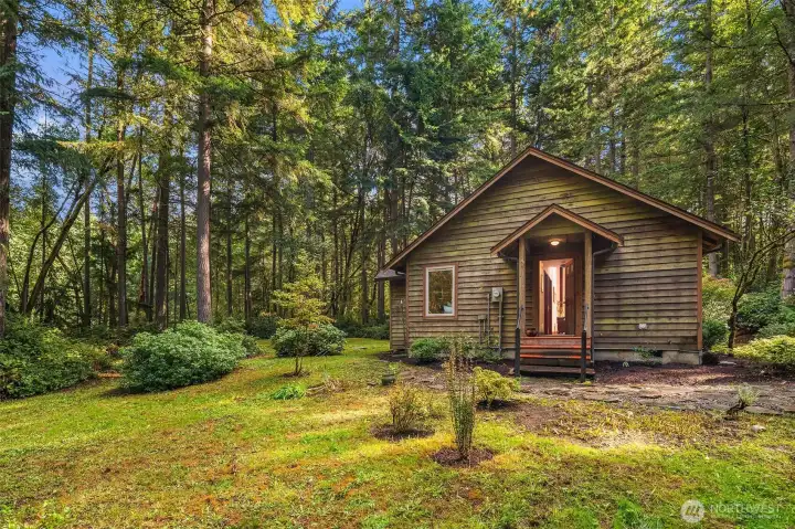 A sweet meadow greets you as you enter the home.