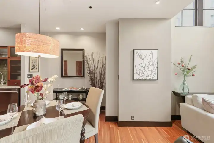 Dining area located just off the kitchen, perfect for entertaining or enjoying meals.