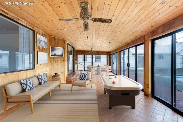 Virtually staged sun room