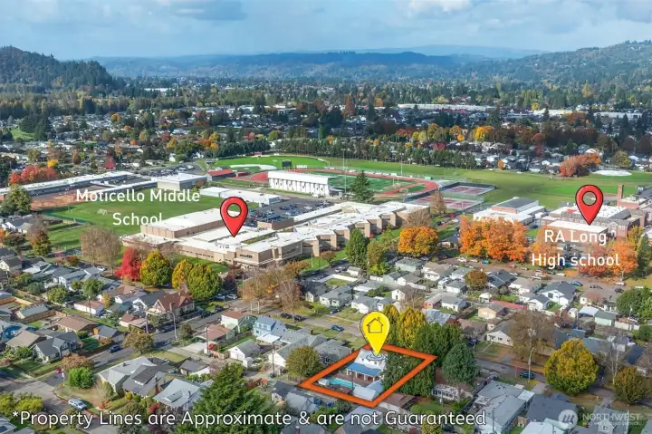 Less than a block to schools