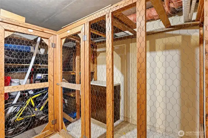 This unit's on-site storage locker, measuring about 7 1/2 feet by 4 feet, provides a designated area for seasonal decor, sports equipment and other items. There is also a separate lot for RV parking on the property.