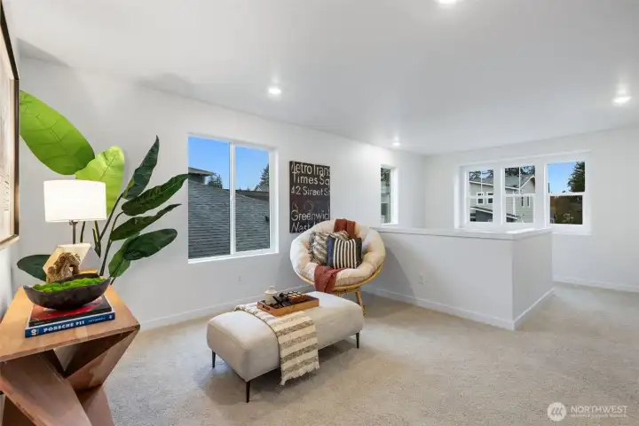 Loft on second floor.