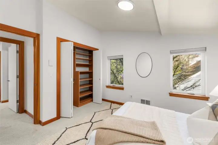 Custom closet treatments.