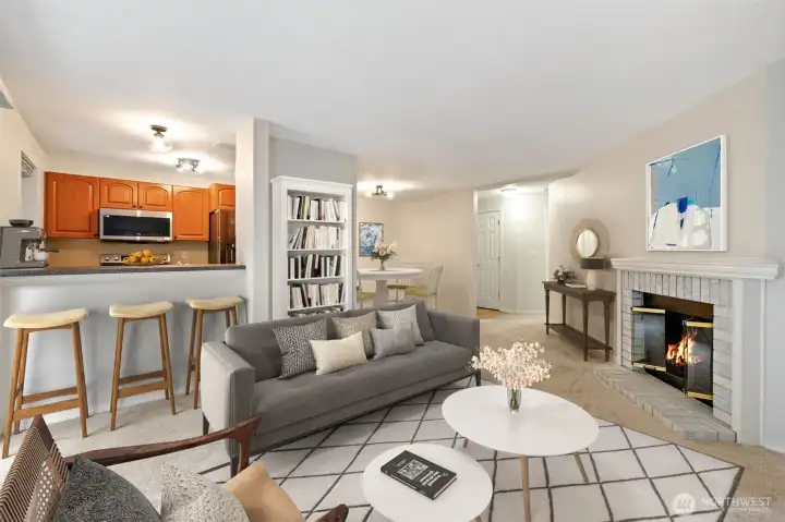 Living Room Virtually Staged