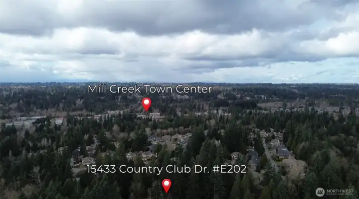 20-min walk or 5-min drive to Mill Creek Town Center