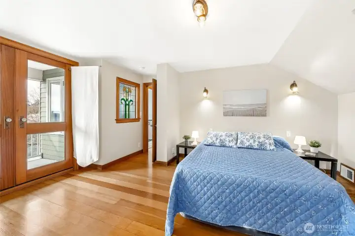 Double doors out onto balcony