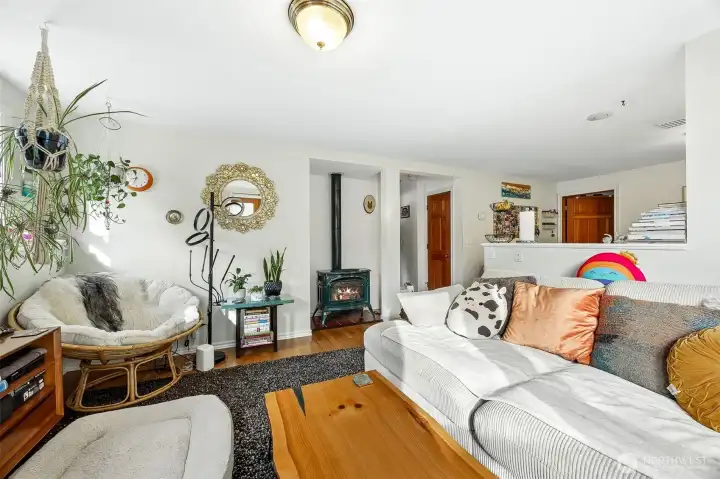 Gas Fireplace is freestanding.